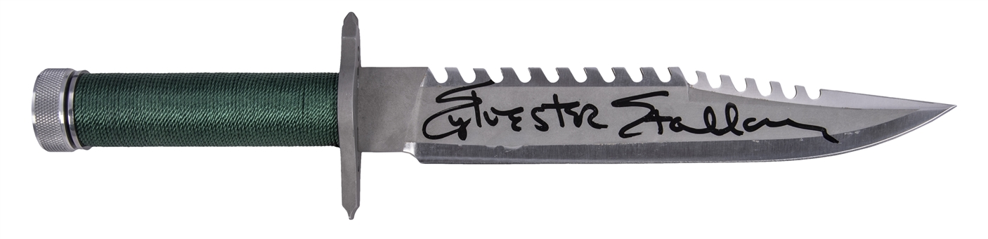 Sylvester Stallone Signed Rambo First Blood Knife (Beckett)